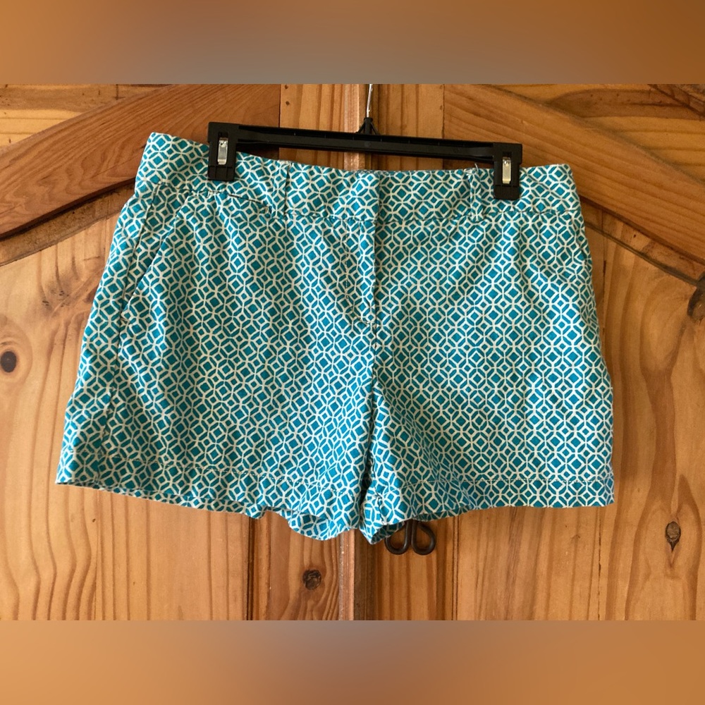 LOFT Turquoise Patterned Women Shorts